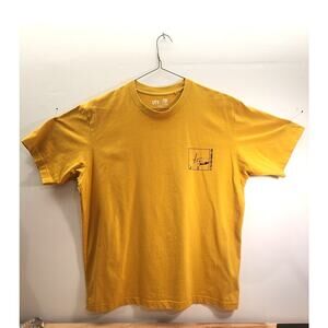 Uniqlo x Naruto Size Large Yellow Cotton T-shirt Multi Shadow Clone Jutsu